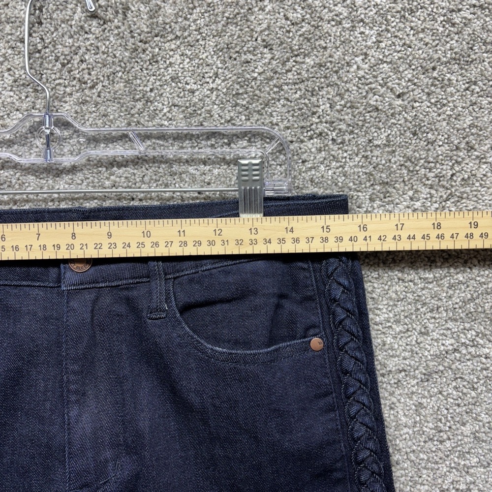 Judy Blue Wide Leg Denim Jeans‎ Women's 11/30x25 Cropped Blue Braided Sides NWOT - Picture 6 of 14